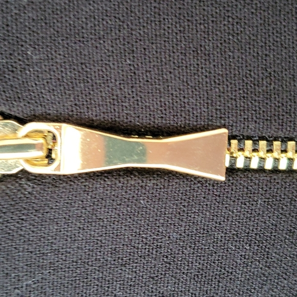 Kate Spade golden zippered black dress size 2 - Picture 4 of 7